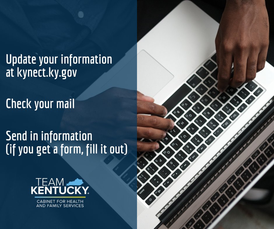 Kentucky Medicaid members, please update your account today: kynect.ky.gov #MedicaidUnwinding