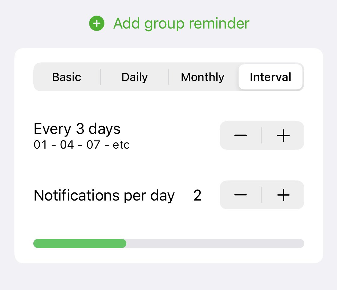 randominder_app's tweet photo. Randominder 2.8 is out now with interval reminders, copy-pasting, and bug fixes.

👉 https://t.co/pddqAVEaxm

#ios #appstore #iosdev #indiedev https://t.co/3moL8WEt42
