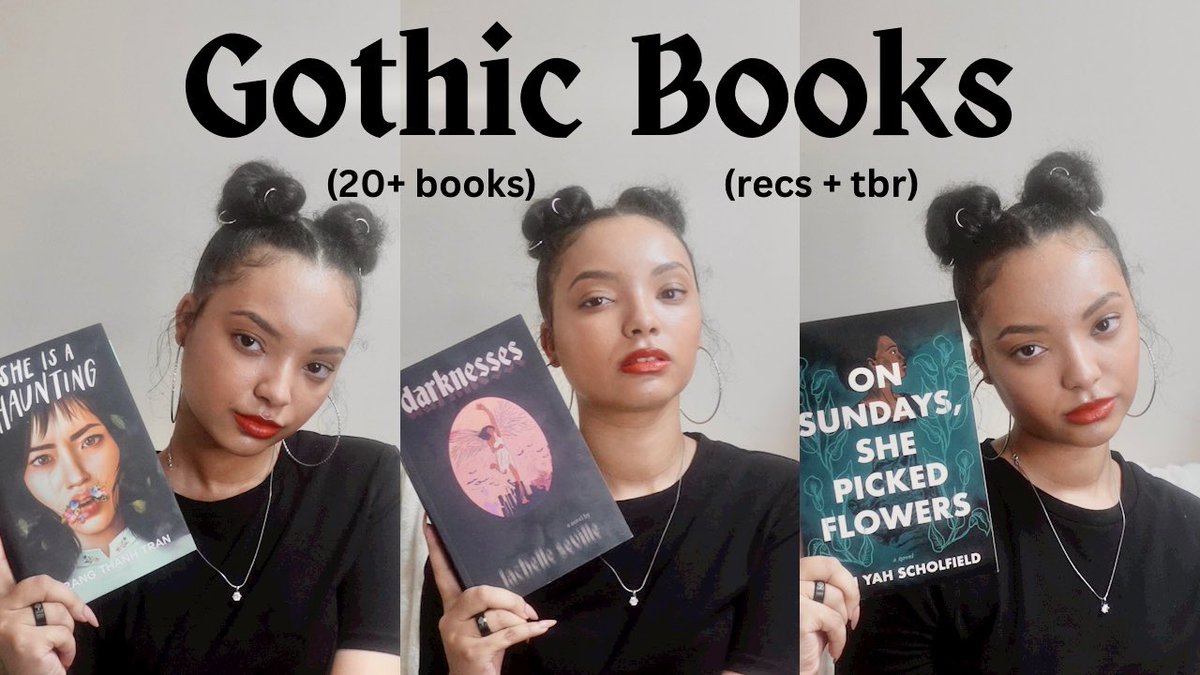 ✨NEW VIDEO✨

I FINALLY made a video for the best sub-genre ever!

I present to you: The Ultimate Guide to Gothic Books (with all Black &amp; POC authors of course😉)

youtu.be/EOVym6ta4u8

Retweets appreciated🫶🏽🖤

#BookTube #GothicBooks #Gothic
