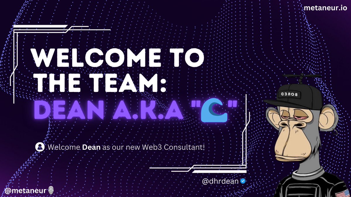 metaneur's tweet photo. We’re happy to announce that @dhrdean has joined Metaneur as a Web3 consultant! 

Excited to see him help us take Web3 projects to the next level 🚀 https://t.co/oFcBfoxlFB