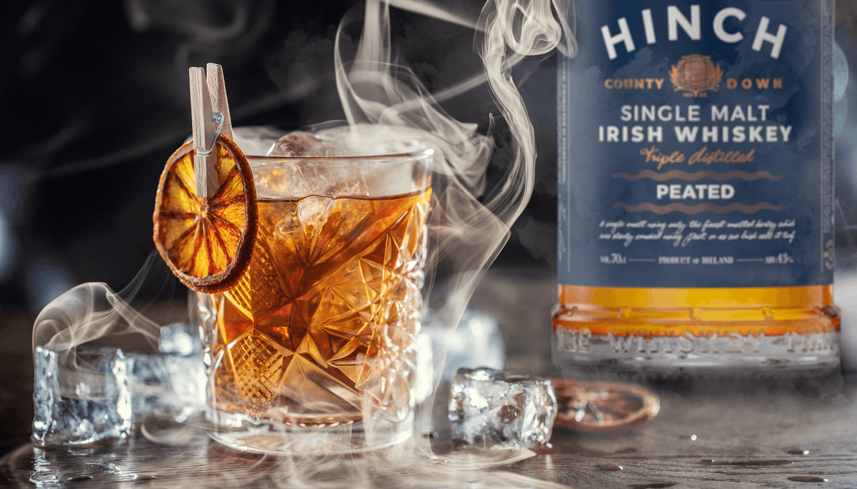 Can we get a HELL YEAH! for the weekend? Sip the smoke this weekend with a Smokey Old Fashioned perfectly complemented by the richness of our Peated single malt. #Hinch #HinchWhiskey #Whiskey