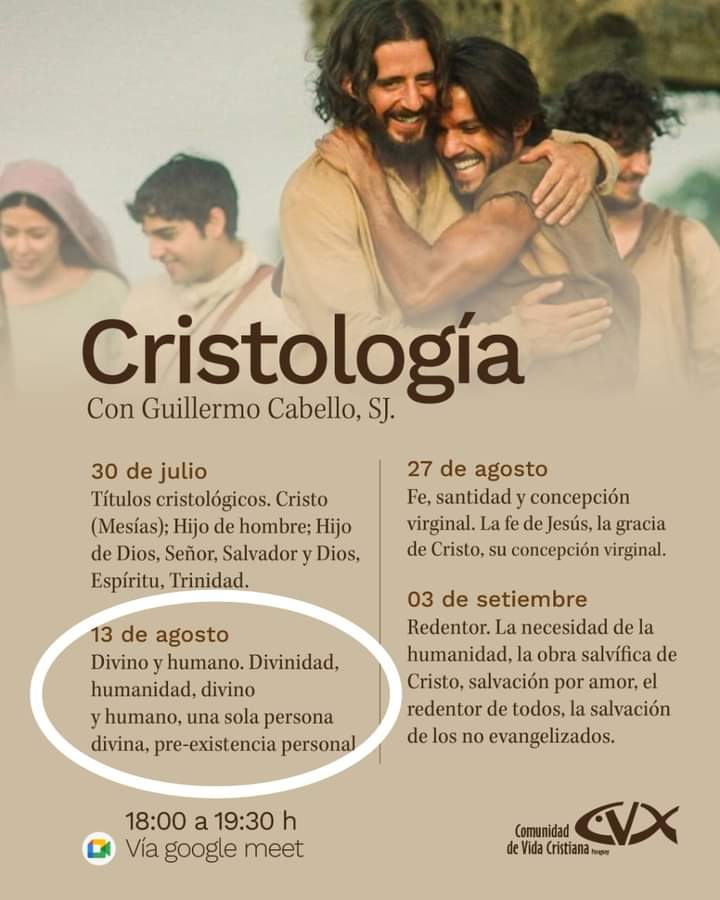 CVXParaguay's tweet photo. Cristología: Divino y Humano.✨✨✨ 
Un nuevo encuentro virtual acompañado de Guillermo Cabello, SJ.

Domingo 13 a las 18 hs.
¡Les esperamos!

#somoscvxpy https://t.co/gaWpyYh6u4