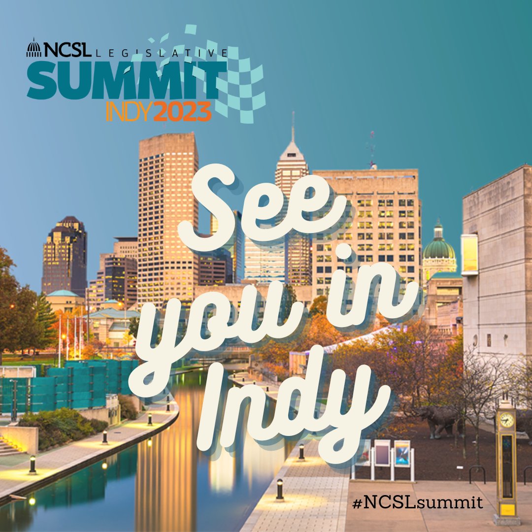 NCSLorg's tweet photo. We're beyond excited to see you all in Indy next week for the 2023 Legislative Summit!

Follow along with #NCSLsummit for all things summit-related.

For more information on events, sessions, speakers and more: https://t.co/Q0znT7lyYC https://t.co/Exp7DcR9fg