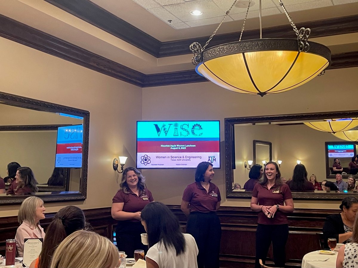 wise_tamu's tweet photo. A few of our WISE officers attended the Houston Aggie Women's luncheon this past week to share about our WISE chapter. Thanks to our gracious hosts and we are looking forward to the connections we made! https://t.co/yageYdHVPd