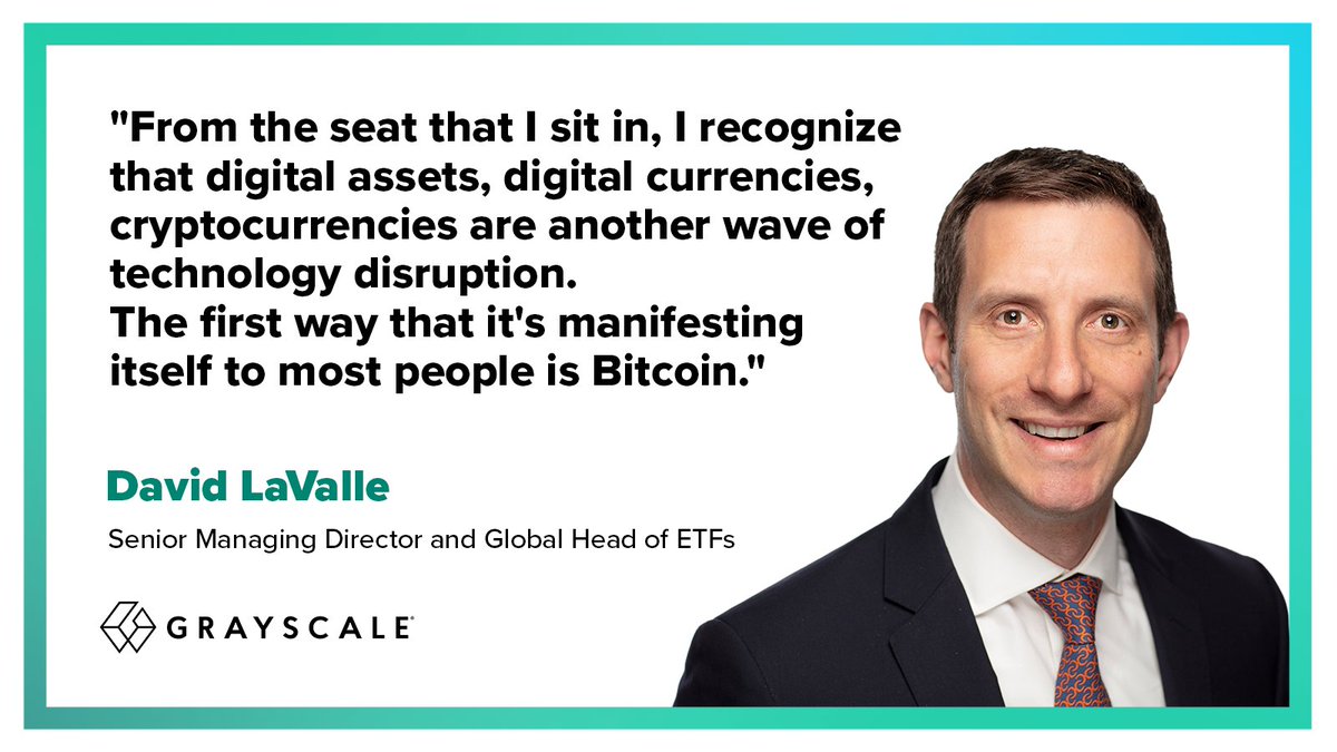 Grayscale's tweet photo. On the latest @ETF_Central podcast with Douglas Yones, Head of ETFs at the @NYSE, our Global Head of ETFs @Dave_LaValle discusses insights from his career and our shared efforts to make $GBTC part of our global ETF franchise.

Listen to the full episode: https://t.co/YUZi97zZmG https://t.co/y1bs5Uy9xw