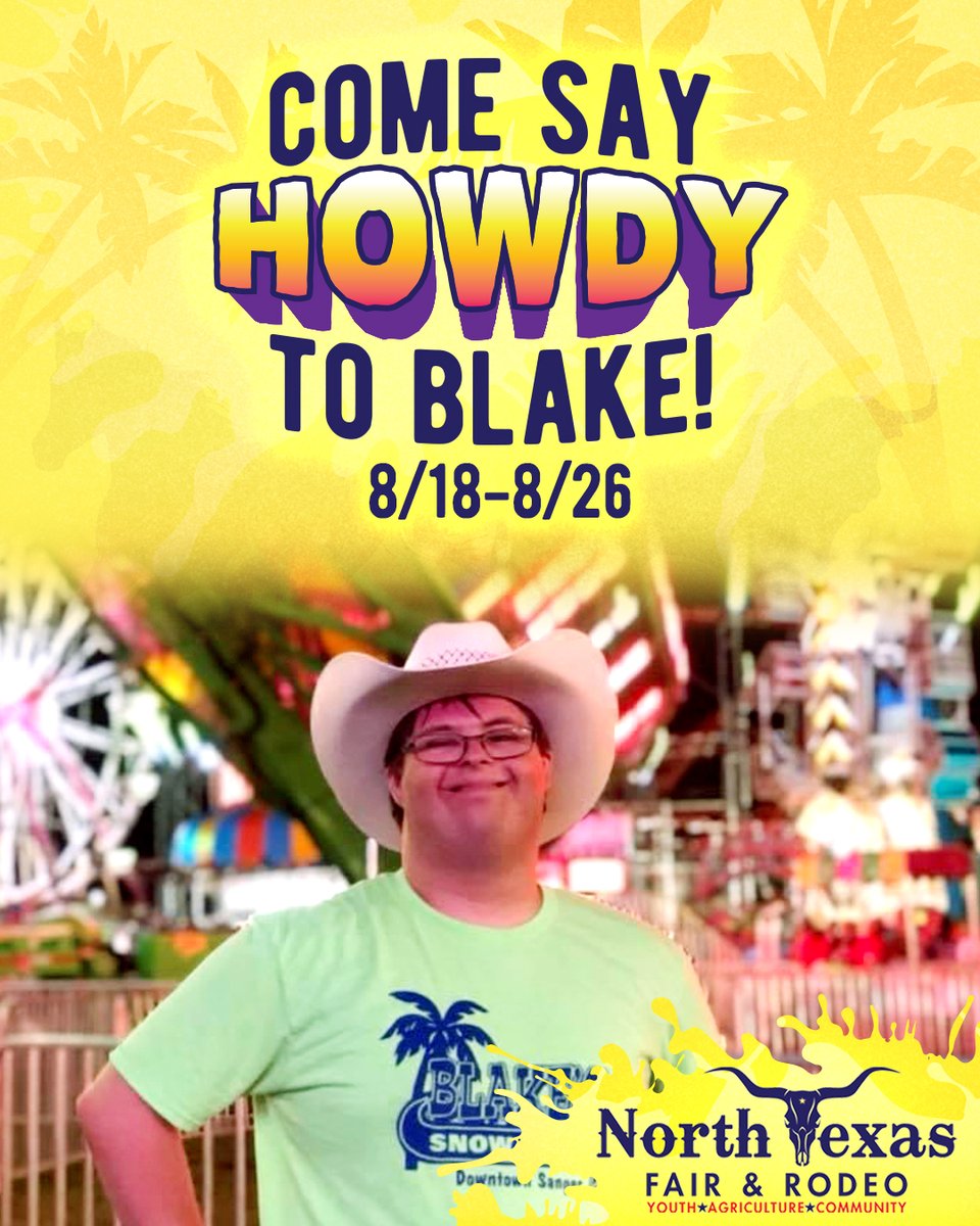 Blake’s Snow Shack is saddling up for next week’s North Texas Fair &amp; Rodeo! We’ll be serving up snow cones with a smile all fair long from August 18th through the 26th. See you there!