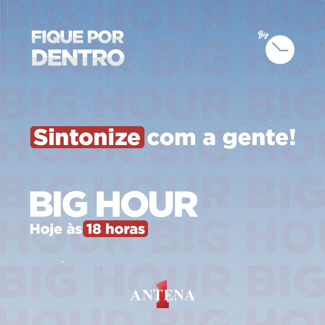 Antena_1's tweet photo. Sintonize ou acesse https://t.co/2HOc2Eejpg para acompanhar o Big Hour, de segunda à sexta, a partir das 18h. Seu programa favorito, com 1 hora dos maiores sucessos especialmente para você!
#Antena1 #Programa #Rádio #BigHour #Lançamentos #Música https://t.co/6cMGMjvtJA