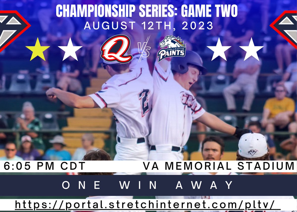 The Gems are on their way to Chillicothe after last night's win against the Paints. The Gems need one more win to return the championship to Quincy! Tune in to PLTV tomorrow night to cheer them on as they battle to end the 2023 Prospect League season!💎⚾