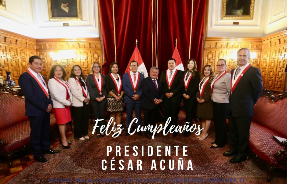 Feliz cumpleaños Presidente de APP César Acuña Peralta. Desde la Bancada APP, nuestro abrazo fraterno y mejores deseos en un día especial para nuestra organización; a seguir trabajando con el mismo empeño de siempre, por la Región La Libertad y el país.