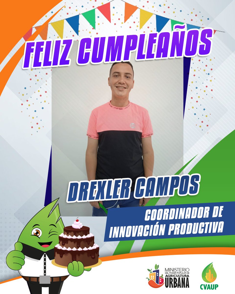 🎉🎉Deseamos un Feliz Cumpleaños a nuestro compañero Drexler Campos. Deseando muchas felicidades y bendiciones en su nuevo año de vida.

#LaPazEsClave