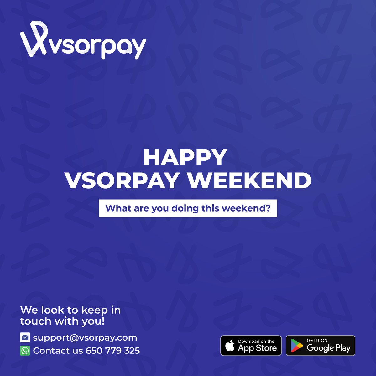vsorpay's tweet photo. It's a week wrap🤭! Happy Weekend to all our existing and prospective users🥳. Let's stay connected this weekend! While at rest, keep the transactions coming, we are 24/7 💯. Don't forget to share with us your weekend lineup, cheers🙏. 
#fintech #vsorpay #vsers #DownloadNow https://t.co/ttujJ6s6A4