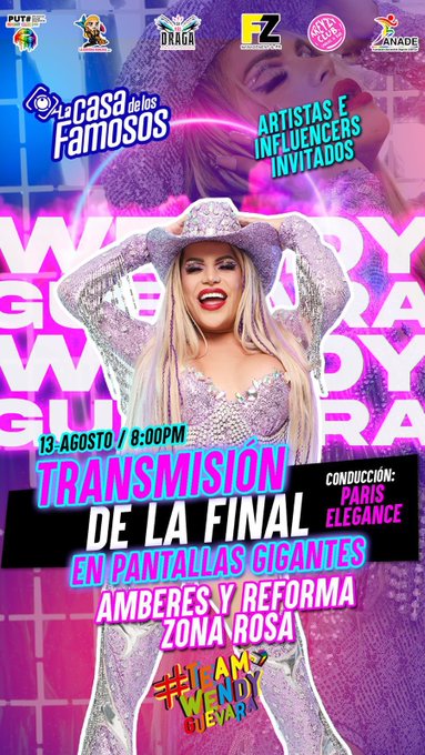 El domingo a apoyar y celebrar a Wendy en la zona rosa 🩷🩷🩷🩷 #WendyGanadora #WendyGuevara https://t.c<a href="/tag/wendyguevara"class="tags"><span>#wendyguevara</span></a><a href="/tag/wendyganadora"class="tags"><span>#wendyganadora</span></a>