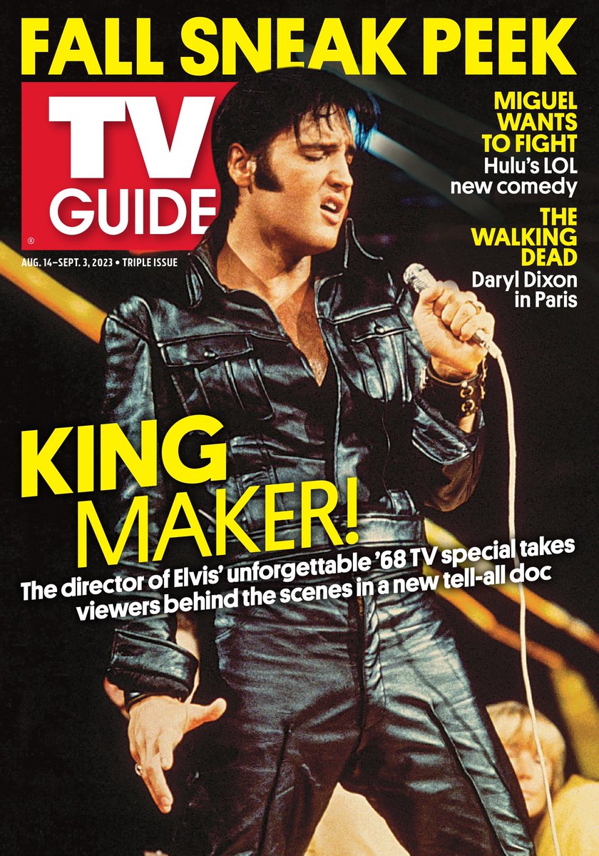 Get the inside scoop on the new #Elvis ’68 comeback special documentary in the latest issue of TV Guide Magazine. Plus, #TWD’s new spinoff, #MiguelWantsToFight, and more of what’s on the way this fall!
