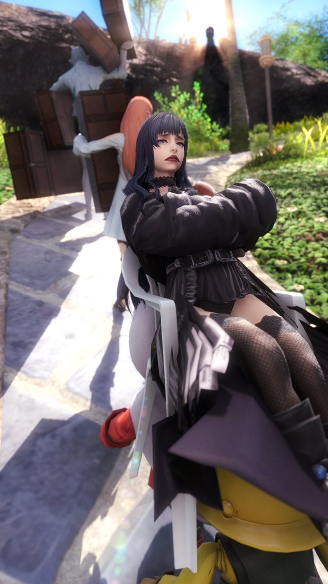RaylaFFXIV's tweet photo. #RyneGaiaVacation (Day 3) "Oh, I'm sorry, I didn't know the queen of the mammets had arrived! Let me fetch your throne!" Island Lesson 1: Don't step on the Furball's toes. If it has toes. #GPOSERS #ReShade #ryne #gaia #rynegaia #リンガイ #린가이아 #ElezenHours #Elezen https://t.co/MjxYkSV3Ak
