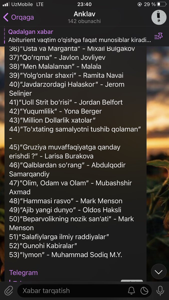 #rt va #like va har qanday qo’llab quvvatlashlar qadrlanadi.