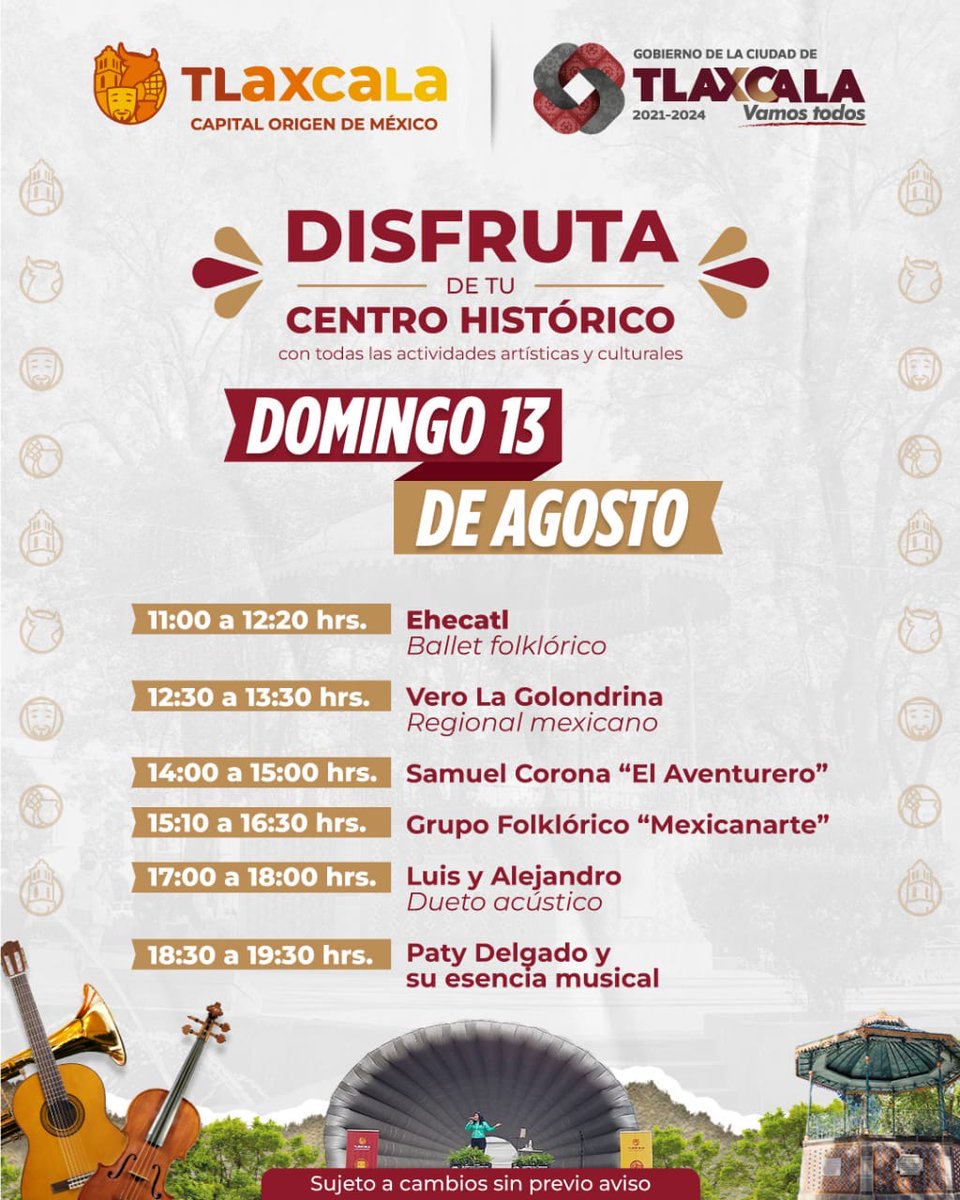 visittlaxcala's tweet photo. #FinDeSemana de #Verano🌦️
En #Tlaxcala #CapitalOrigenDeMéxico 🌱 ✨🇲🇽

#ElCorazónDeTlaxcala🏫
#ElPoderDeLaFe🙏
#ArteHistoriaCultura🎨

#tenemosPATRIMONIO⛪️
#tenemosTRADICIONES🐂
#tenemosCULTURA🎭
#tenemosGASTRONOMÍA🌽

#Turismo #CapitalTlaxcala🎒🗺🧳
#CiudadColonial🛎🌮⛪️ https://t.co/UGypx1WqNc