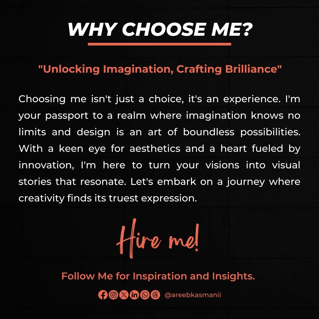 areebkasmanii's tweet image. 🎨 Ignite creativity through tech-infused design! Crafting wonders for remote clients, I turn ideas into visuals. Let's connect for insights, inspiration &amp;amp; remote collaborations! ✨ 

#RemoteDesign #OnlineWorkMagic #VirtualCollaboration #DesignInnovation #Areebkasmani #Ak