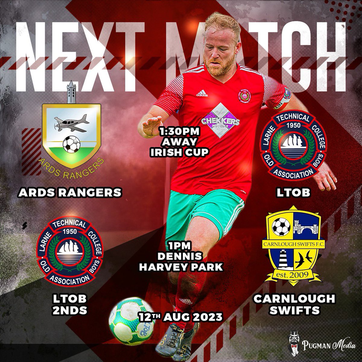 LTOB (@larnetechob) on Twitter photo Next up, Ards Rangers F.C ๐
The lads travel to North Down in the 1st Round of the Irish Cup. ๐
2nd team welcome Carnlough Swifts in a friendly.
#WWWW | ๐ด๐ข
๐ธ <a href="/PugmanMedia/">Pugman Media</a> Next up, Ards Rangers F.C ๐
The lads travel to North Down in the 1st Round of the Irish Cup. ๐
2nd team welcome Carnlough Swifts in a friendly.
#WWWW | ๐ด๐ข
๐ธ <a href="/PugmanMedia/">Pugman Media</a>