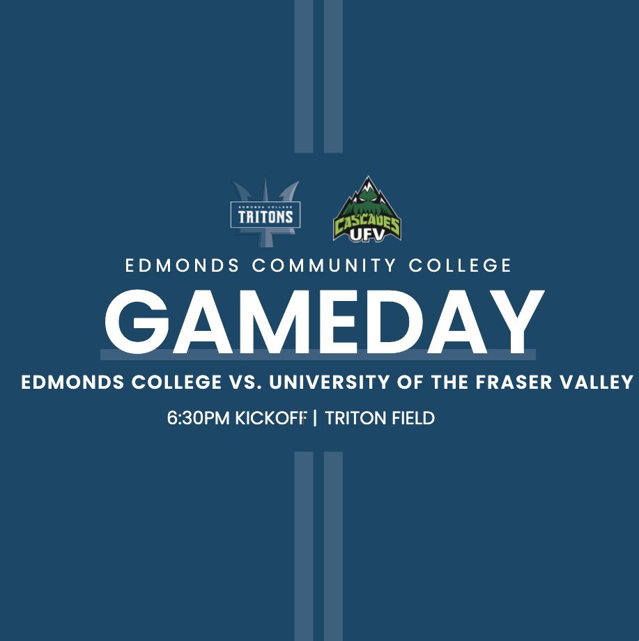 Edmonds College Men's Soccer (@edmonds_msoc) on Twitter photo Come out and support us tonight as we kick off our preseason with a scrimmage against University of the Fraser Valley. 6:30pm kick off at Triton Field. 
Free Admission! #TritonPride Come out and support us tonight as we kick off our preseason with a scrimmage against University of the Fraser Valley. 6:30pm kick off at Triton Field. 
Free Admission! #TritonPride