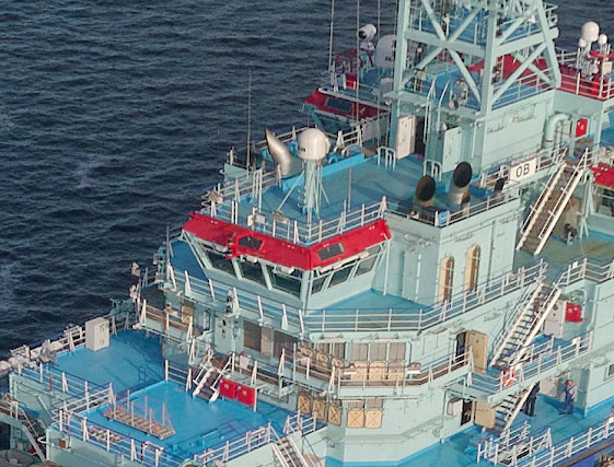 Railotech's tweet photo. One thing that keeps bugging me with the 21900M2 is the aft wheelhouse. They copy-pasted it from our Aker #ARC124 design line-by-line in AutoCAD and then pushed it too far between the engine casings so the field of view from the aft steering position is very limited. https://t.co/eIBnkinKlM