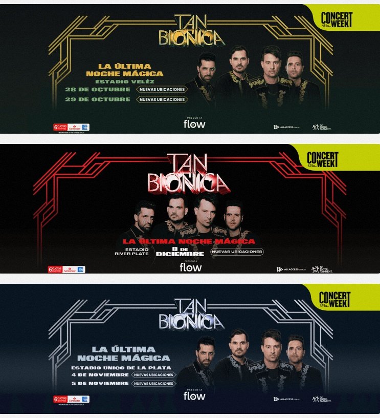 tanbionicaback's tweet image. Con motivo del #DFConcertWeek se HABILITARON NUEVAS UBICACIÓNES para los 5 shows de Tan Biónica