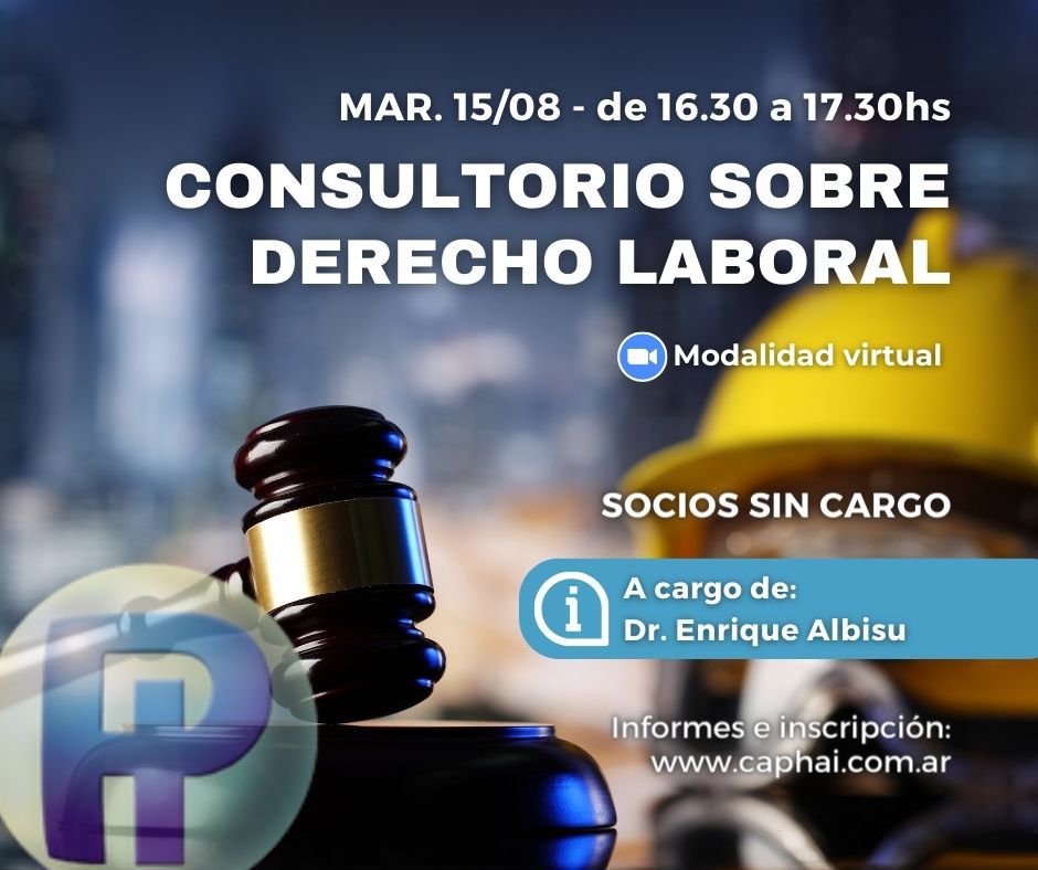 Más Capacitaciones para Administradores. Consultorio sobre Derecho Laboral.

Martes 15 de Agosto de 16.30 a 17.30 hs. Más información e inscripción en caphai.com.ar.

#derecholaboral #consultorio #administraciondeconsorcios #capacitaciononline #ModalidadVirtual