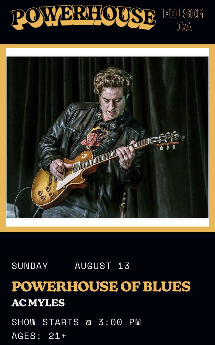 ACMyles's tweet photo. Sunday August 13, 3pm, $10

#powerhousepub #folsom #916 #acmyles #kingofindieb #guitarist https://t.co/4Yr94Ww7QN