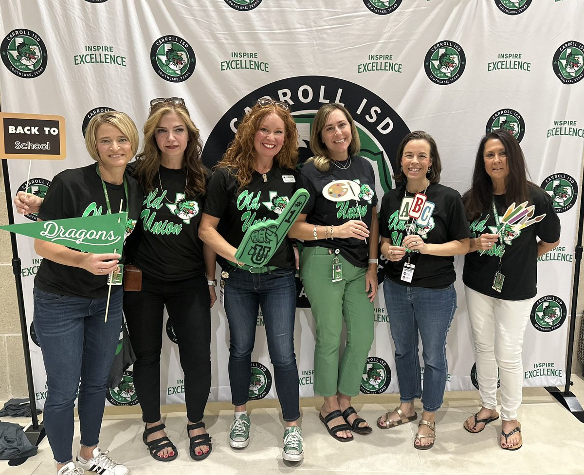We! Are! Ready! 🐉💚 #CarrollISD #oldunionES