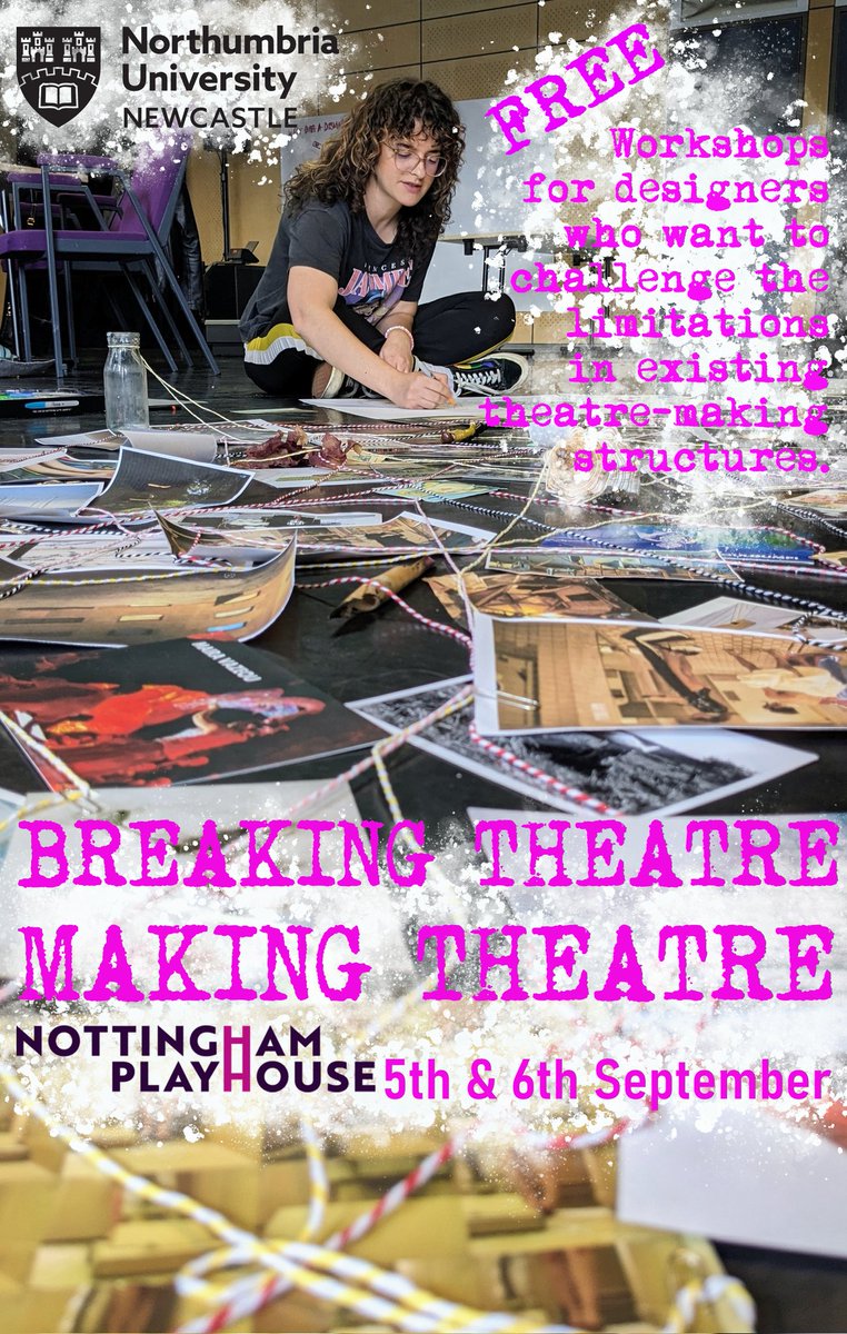 Developing this messy work of dismantling current theatre-making processes with some more workshops @NottmPlayhouse on September 5th & 6th. If you are a designer (or even a theatre-maker with a leaning toward design) you should absolutely come join. DM me for more information.