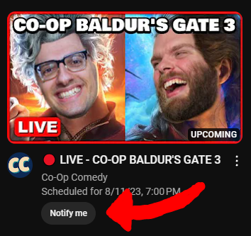 CoOpComedyYT's tweet photo. Click Notify me for a cute little ping when we go live! 
https://t.co/uDoQivOzef https://t.co/OfgRWvbenA