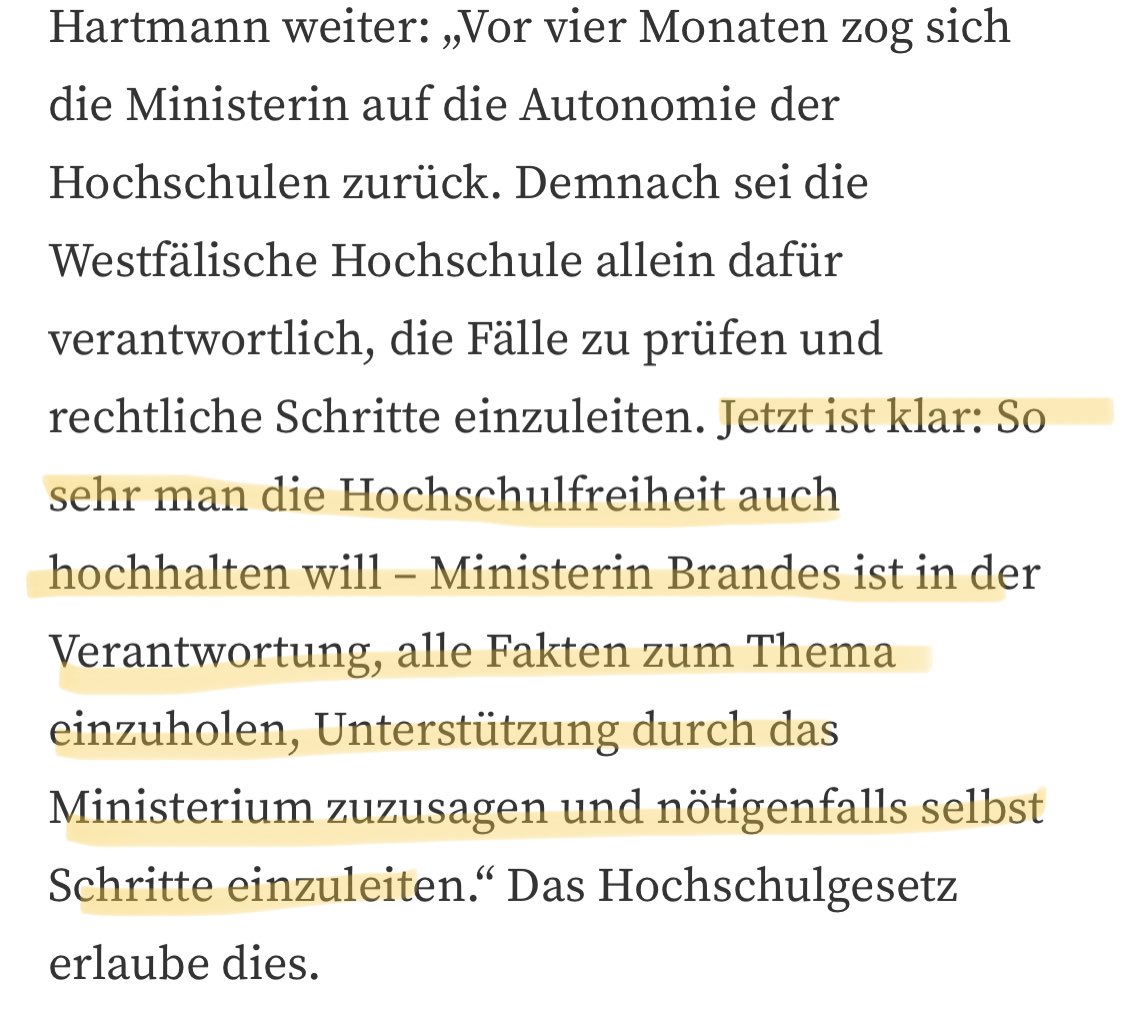 Die <a href="/WAZ_Redaktion/">WAZ</a> berichtet sehr ausführlich über Machtmissbrauch in der Wissenschaft. Dabei wird klar: Die Landesregierung kann sich nicht weiter hinter der „Hochschulfreiheit“ verschanzen, sondern muss aktiv aufklären und unterstützen!