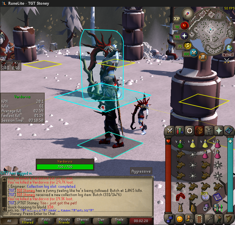 TexasGreenTeam's tweet photo. "Butch" - Vardorvis Pet @ 1,065 kc #osrs #pet #vardorvis #osrs07 https://t.co/00Vyl2ianp