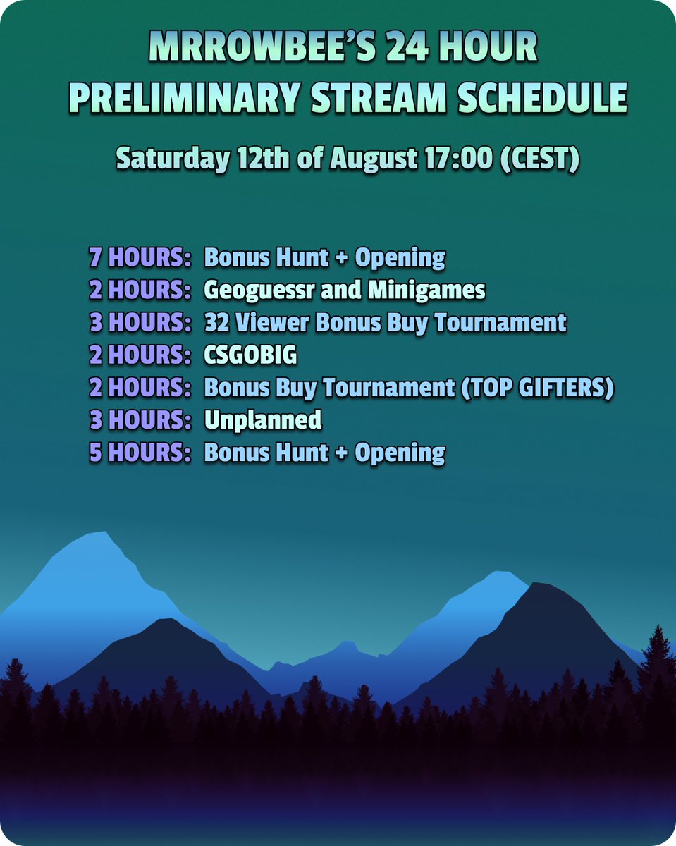 MrRowBee's tweet photo. YES YES YES !!! It's the day you've all been waiting for, the 24HR MrRowBee Stream on kick. Make sure to register on discord and https://t.co/aW8VMSm8yd!!! And join us for a day of gamba and laughter!  @playebit https://t.co/12MNOAbCfx