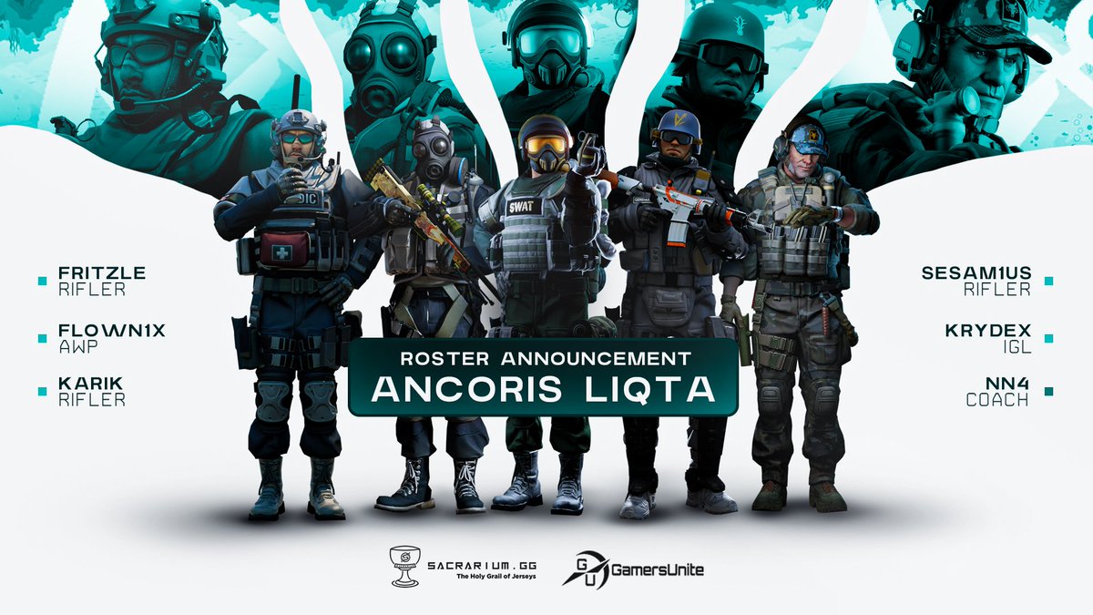 Heute begrüßen wir ein neues Team in unseren Reihen! 🫡Ancoris Liqta wird uns in der Division 4 der #ESLMeisterschaft by <a href="/99DAMAGEde/">99Damage</a> vertreten!🔥

⚓️ fritzle @CptPaulAntooon 
⚓️ Flown1x <a href="/Flown1x/">Flown1x</a> 
⚓️ Karik <a href="/Karik_TV_/">KarikTV</a> 
⚓️ sesam1us @WeissBastl2002 
⚓️ Krydex <a href="/Krydex5/">Krydex</a> 

⚓️ <a href="/NN4_de/">NN4</a>