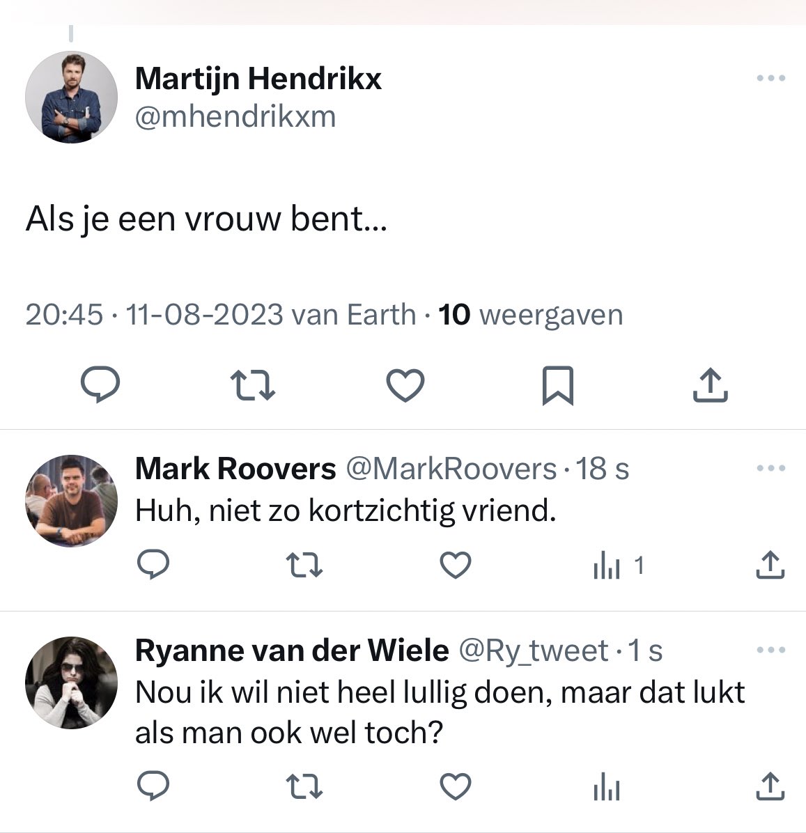 Ry_tweet's tweet photo. @mhendrikxm @MarkRoovers Ha, 17 sec verschil en niet eens naast elkaar op de bank 😂 https://t.co/F8pm2sTJoV