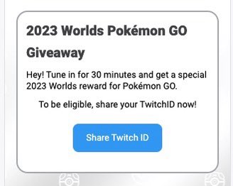 Samuel_0ak's tweet photo. make sure to tune in to Pokémon GO Worlds on twitch to get special research!

https://t.co/agK0DFK2RK

#PokemonGO #PokemonGOWorlds2023 #Samuel0ak https://t.co/ep38r2RTHO
