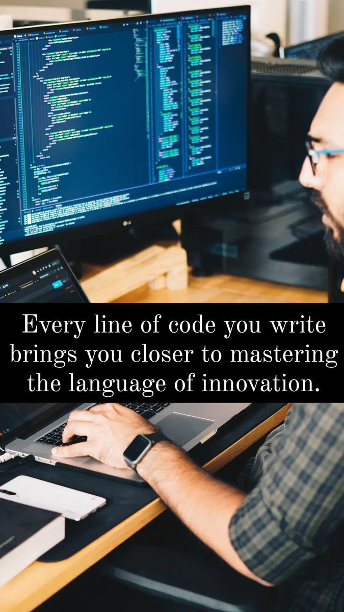 Growintern's tweet photo. Coding is like crafting magic spells with words and symbols. It's the art of turning human ideas into digital realities, where creativity and logic dance hand in hand. With each line of code, a new world of possibilities comes to life. https://t.co/VHOFhpL08N