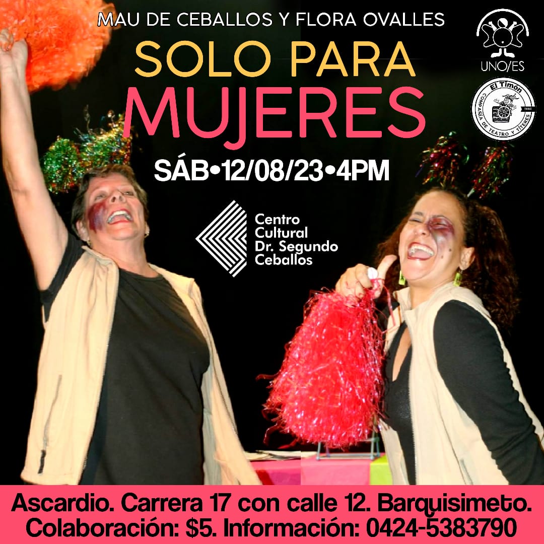 UNO_Es's tweet photo. Mau de Ceballos y Flora Ovalles son protagonistas de este magnífico Bingo Cultural y Deportivo que organiza la Asociación de Mujeres Lastimadas y Agredidas (ASOMULA) Un montaje de cuentos de mujeres sobre sus vivencias, complicidad, su forma de amar, de cómo se ven a sí mismas... https://t.co/nHel7CDXSn