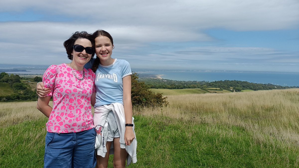 grm_uk's tweet photo. Really proud of my girls retracing F's steps from her @StJohns_Redhill school trip. 

Thanks @lymden79 for the @Strava route along the #PurbeckWay from @CorfeCastleUK to a well earned dip at studland beach. https://t.co/bFvIlCIiDH
