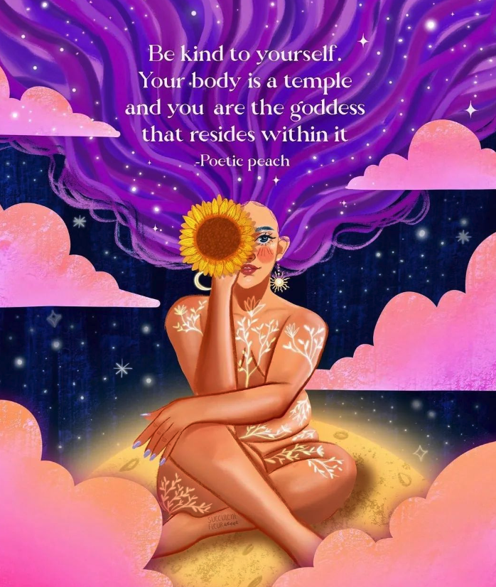Today, let's choose kindness. Let's treat ourselves with the love and reverence we deserve. You are a temple of beauty and strength, and the goddess within you shines bright. Embrace your divine essence!
.
.
<a href="/dolly/">Dolly Meckler</a>.singh24