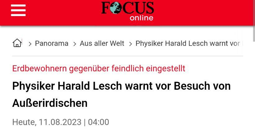 cyan_rk's tweet photo. Eine #Parabel :
"#Lesch warnt vor einem Besuch von Außerirdischen auf der #Erde.
„Wenn wir entdeckt werden sollten, würden wir wahrscheinlich an den Entdeckern zugrunde gehen“"🤔
#Aliens #Ausserirdische https://t.co/XwnfTArkWB