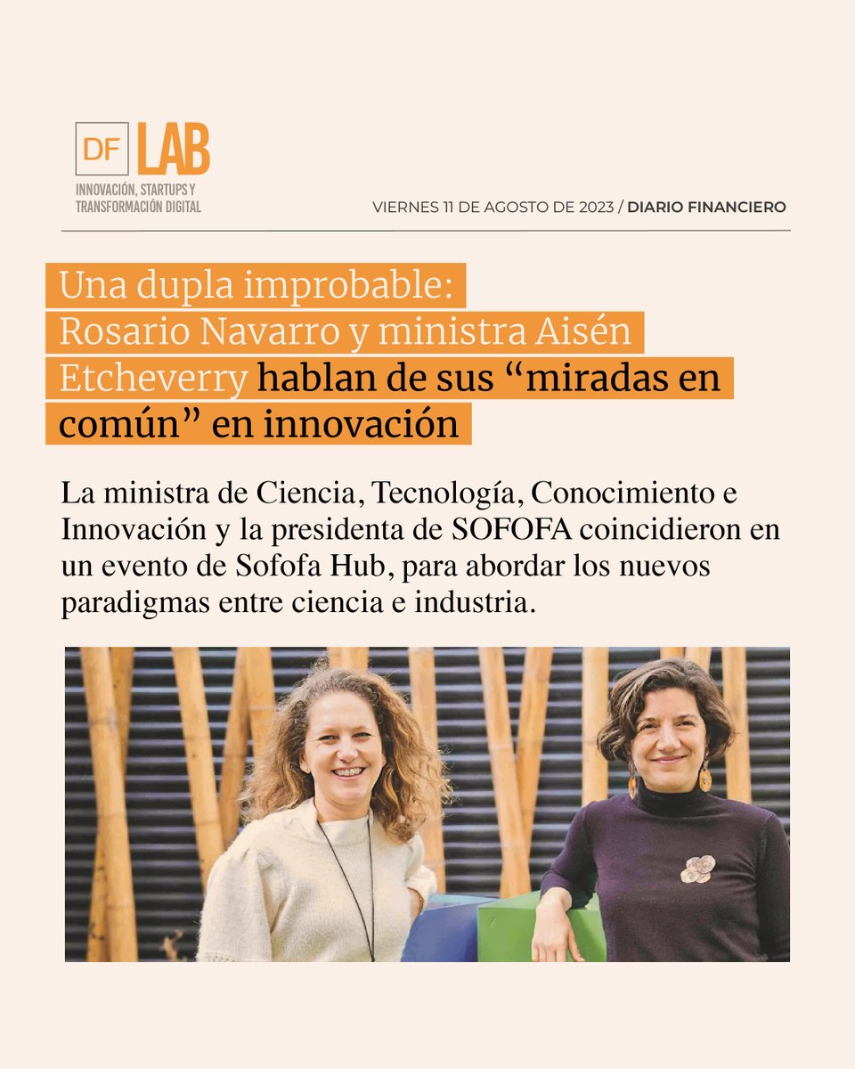 SofofaChile's tweet photo. La pdta. de #SOFOFA, Rosario Navarro, participó en el evento #CBTConecta Valparaíso, de @HubSofofa, donde compartió panel con la titular del @min_ciencia, @aisen_ministra.

📲 Lee las entrevistas del @DFinanciero y
@mercuriovalpo en https://t.co/LxVtHvDVJ2 https://t.co/1uHjlnFEO1