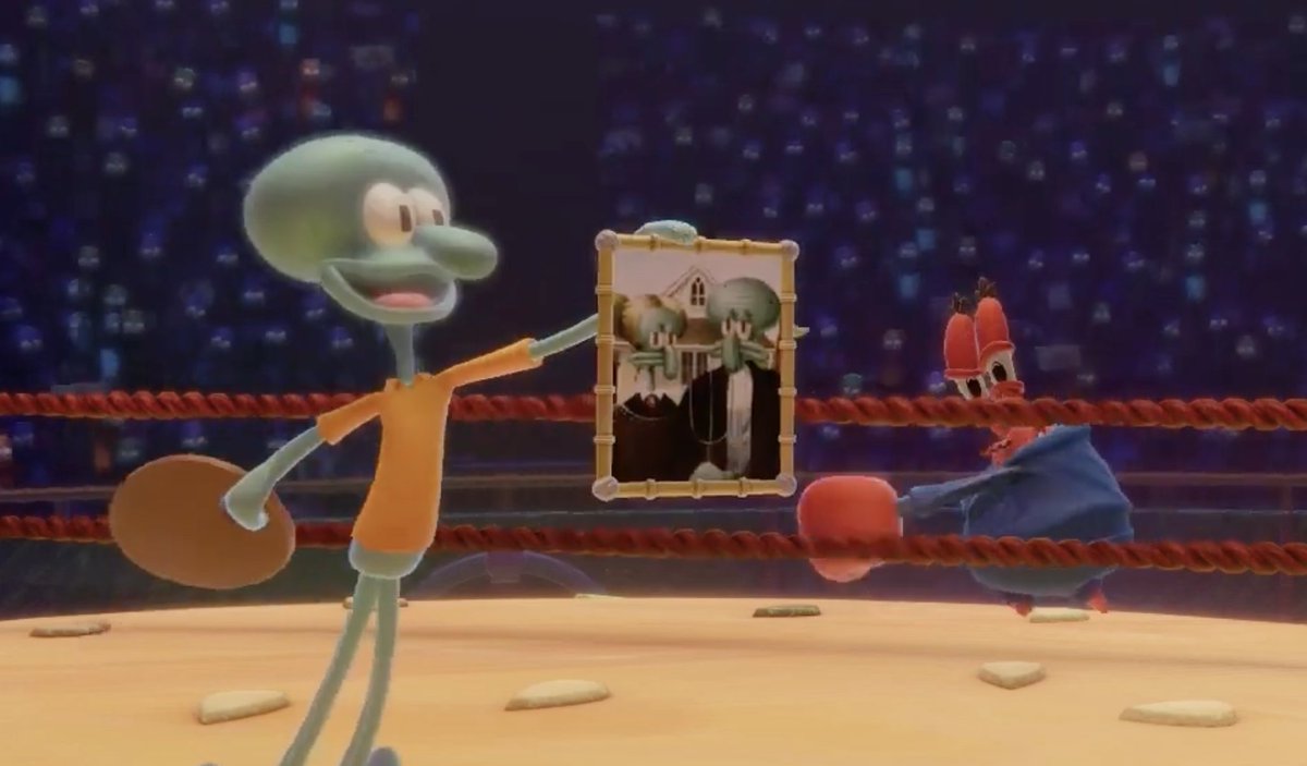 "FUCK EM UP MISTER SQUID WERD!"