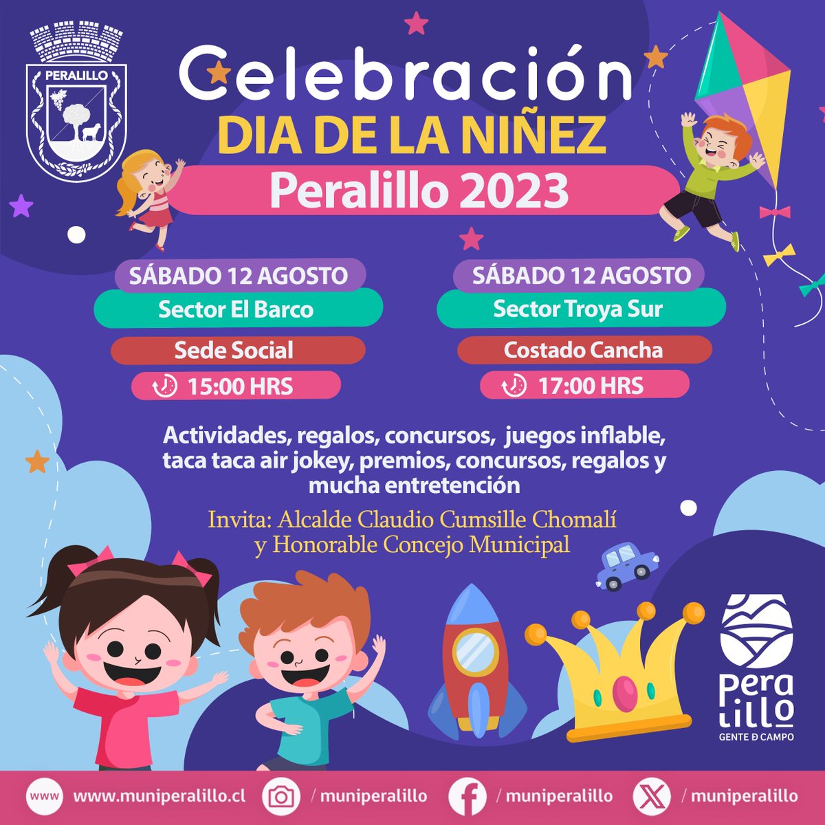 Este Sábado 12 de Agosto, todos los niños y niñas de los sector de el Barco y Troya Sur, celebran su día de la niñez 2023!. Todos cordialmente invitados! Te esperamos.- 📷📷
