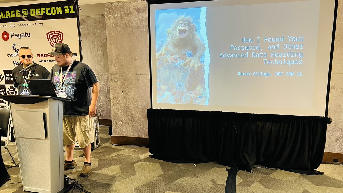 . <a href="/reconvillage/">Recon Village</a> want to know how attacker find your password from internet!! The next talk will be for you!

How I Found Your Password, and Other Advanced Data Hoarding Techniques

#defcon #reconvillage #osint #recon