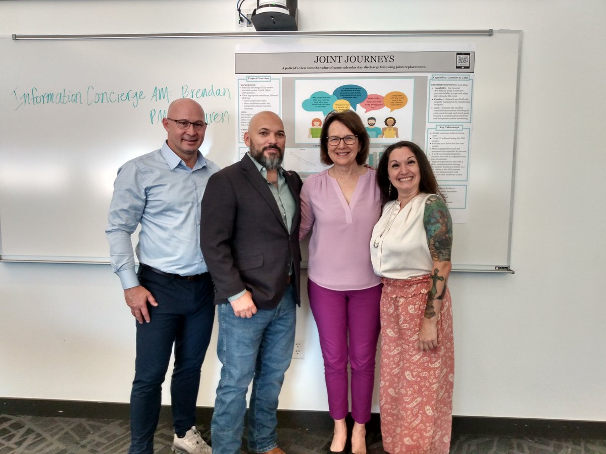 VBHCEducation's tweet image. Today is the last day of classes for the Class of 2023! This week the students heard from numerous guest speakers and finished their experiential learning projects, where they designed and presented a final poster to classmates and faculty. #TransformHealthCare