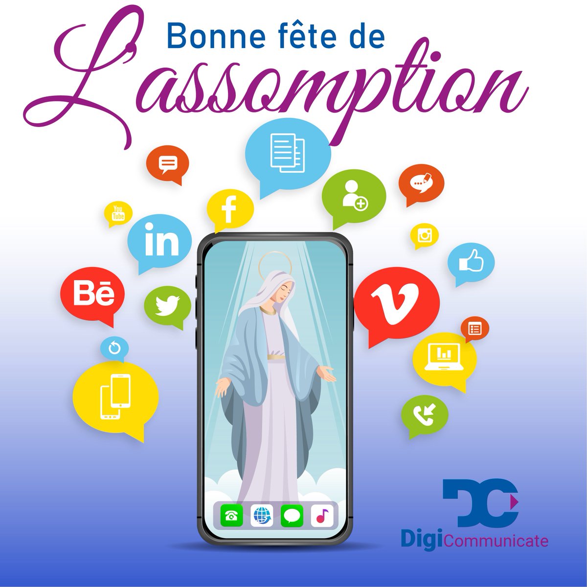 digicommunicate's tweet photo. Marie élevée au-delà des frontières digitales, notre univers sanctifié.
Jardin Logbaba ,deuxième entrée après le cimetière ,deuxième immeuble rez de chaussée
#MarketingDigital #strategiedigital #assomption https://t.co/x5K1lhsW44