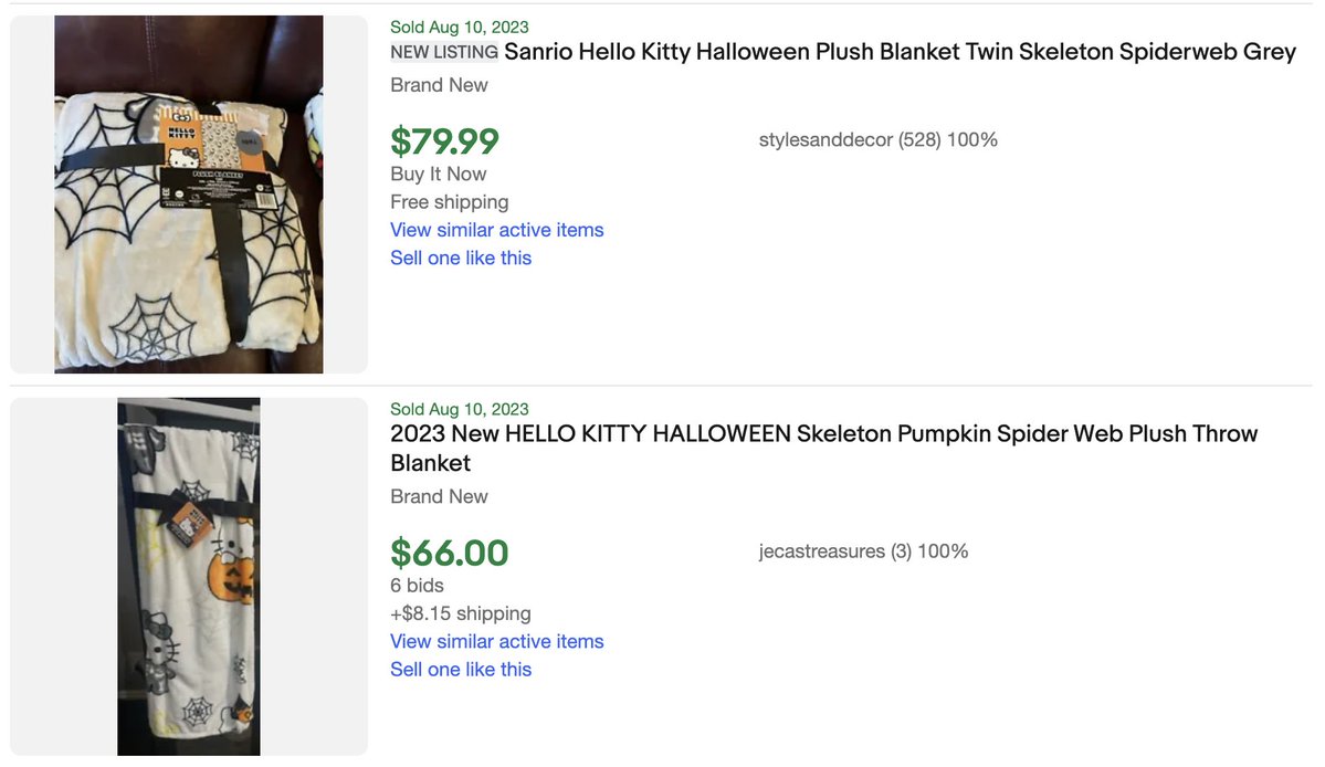 Each of these flip for 3-4x profit. 

Some Hello Kitty Halloween flips to look for at Home Good's, Marshalls, TJ Maxx, CVS