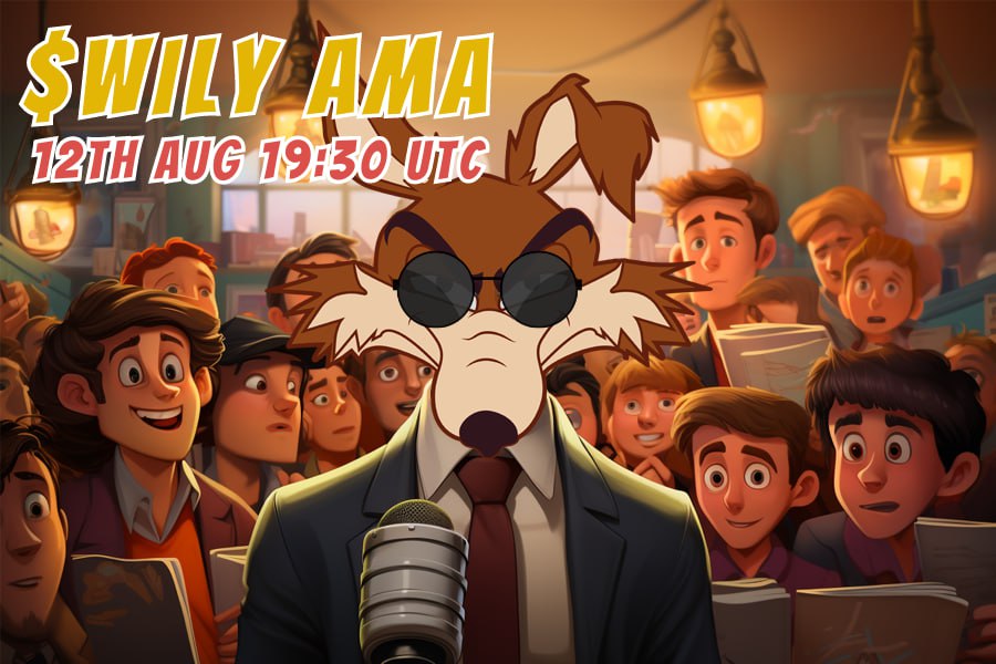 📣 Hey WILY-natics! 

Tomorrow at 19:30 UTC we will be hosting our first AMA! 🎙

It will last for 30mins. We cant wait to speak to you all and discuss $WILY and our exciting new plans! Make sure to mark your calendars! 

Join us: t.me/wily_eth

#memecoin #AMA #NFTs