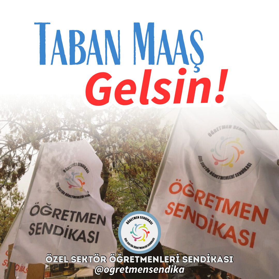 Yer: Ankara Bakanlık Önü
Asgari ücret düzenini kabul etmeyen öğretmenler birlik olmuşlar ve #tabanmaaşgelsin diyorlar. 
- "Yapmış olduğunuz eylem yasa dışıdır" diyor emniyet müdürü. 

- "Haklar Yasalardan Önce Gelir" yazan bir pankart açıyor Sendika! 

Slogan dalgalanıyor. +